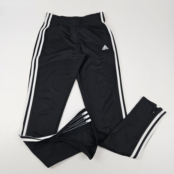 Adidas Climalite Warm-Up Womens XS Knit Regular 3-Stripes Track Pants Zip‎ Cuffs - Picture 1 of 11